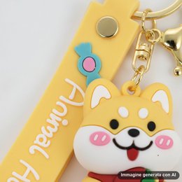 Dierlijke sleutelhangers - Kawaii karakterontwerp 4-delige set