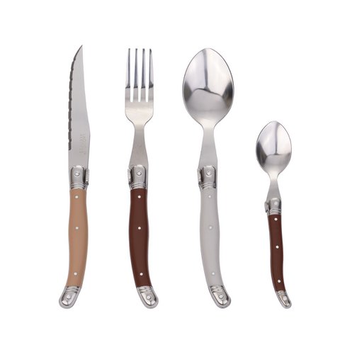 24-piece cutlery set - Steak knives, Forks, Soup spoons, Dessert spoons