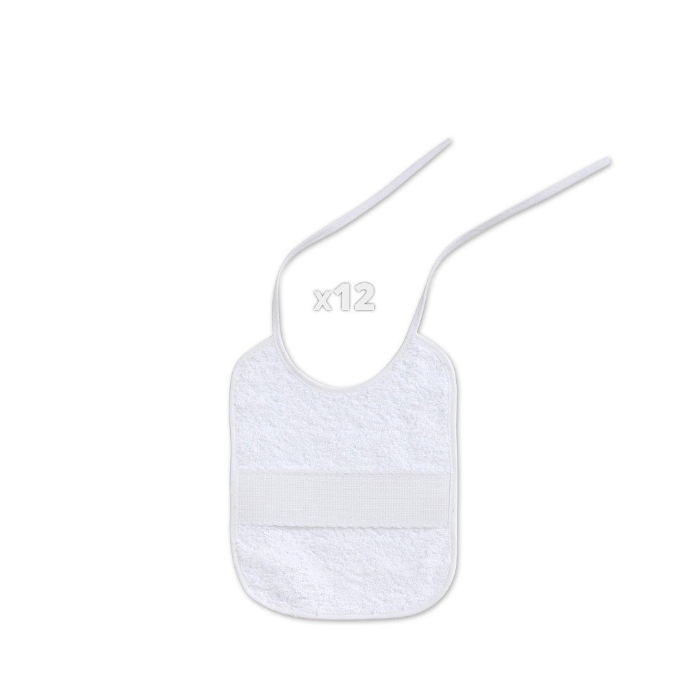BIB IN CROSS STITCH 20X25 PACK 2 WITH HANGER WHITE