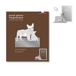 portafoto magnetico in metallo - bulldog francese