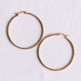 Rustfri bøjle 50mm 'basic' - guld