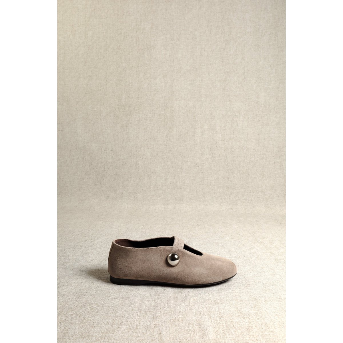 CAMILA TAUPE – Ballerinas mit runder Zehenpartie