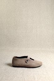 CAMILA TAUPE – Ballerinas mit runder Zehenpartie