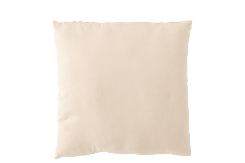 J-Line kussen Gewoven - polyester - beige