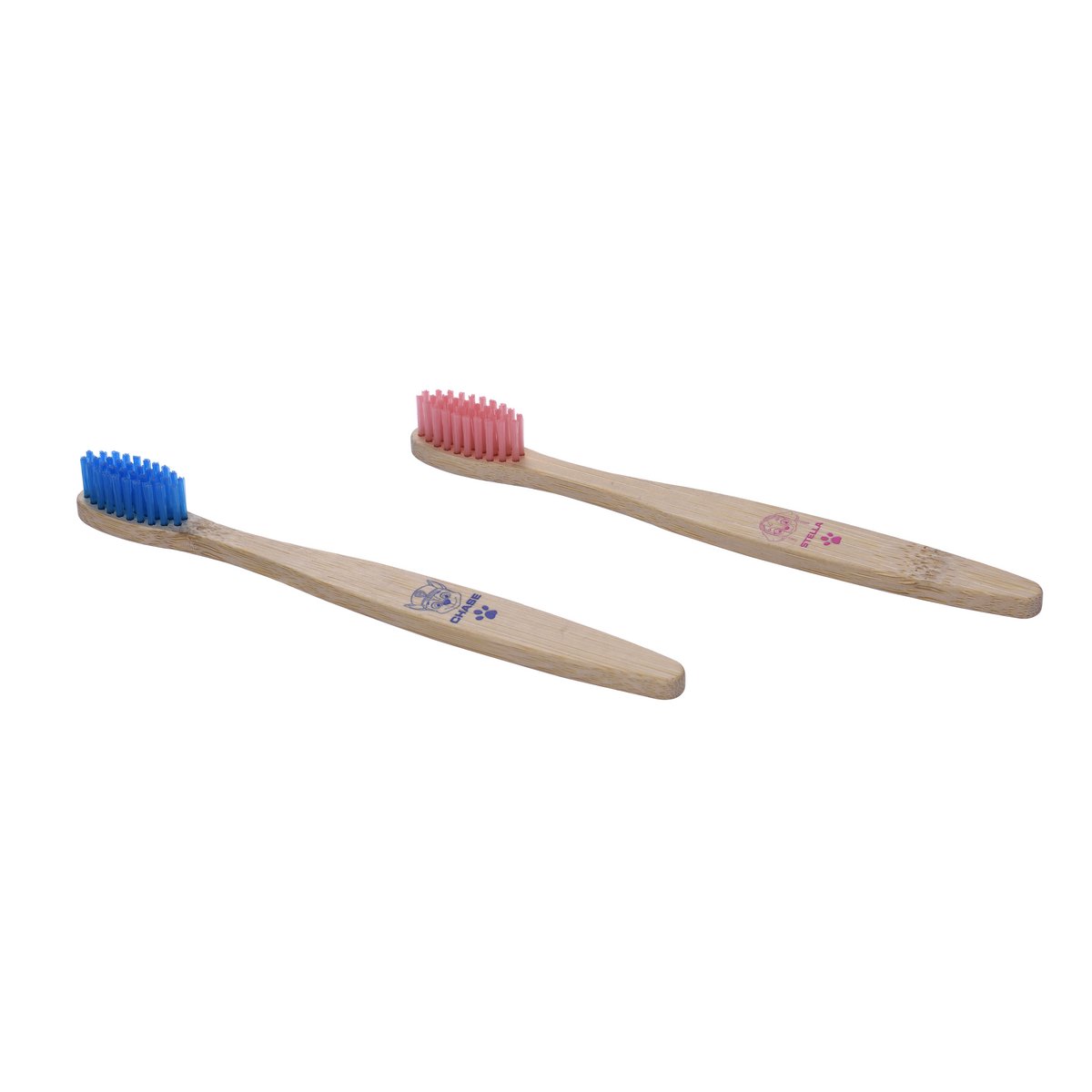 Pat Patrouille set de 2 cepillos de dientes infantiles de bambú