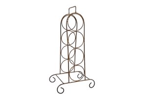 Wine rack Joris brass metal 44x20x135cm