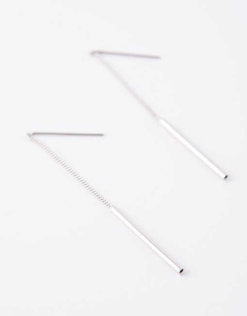Pendientes de plata con gotas