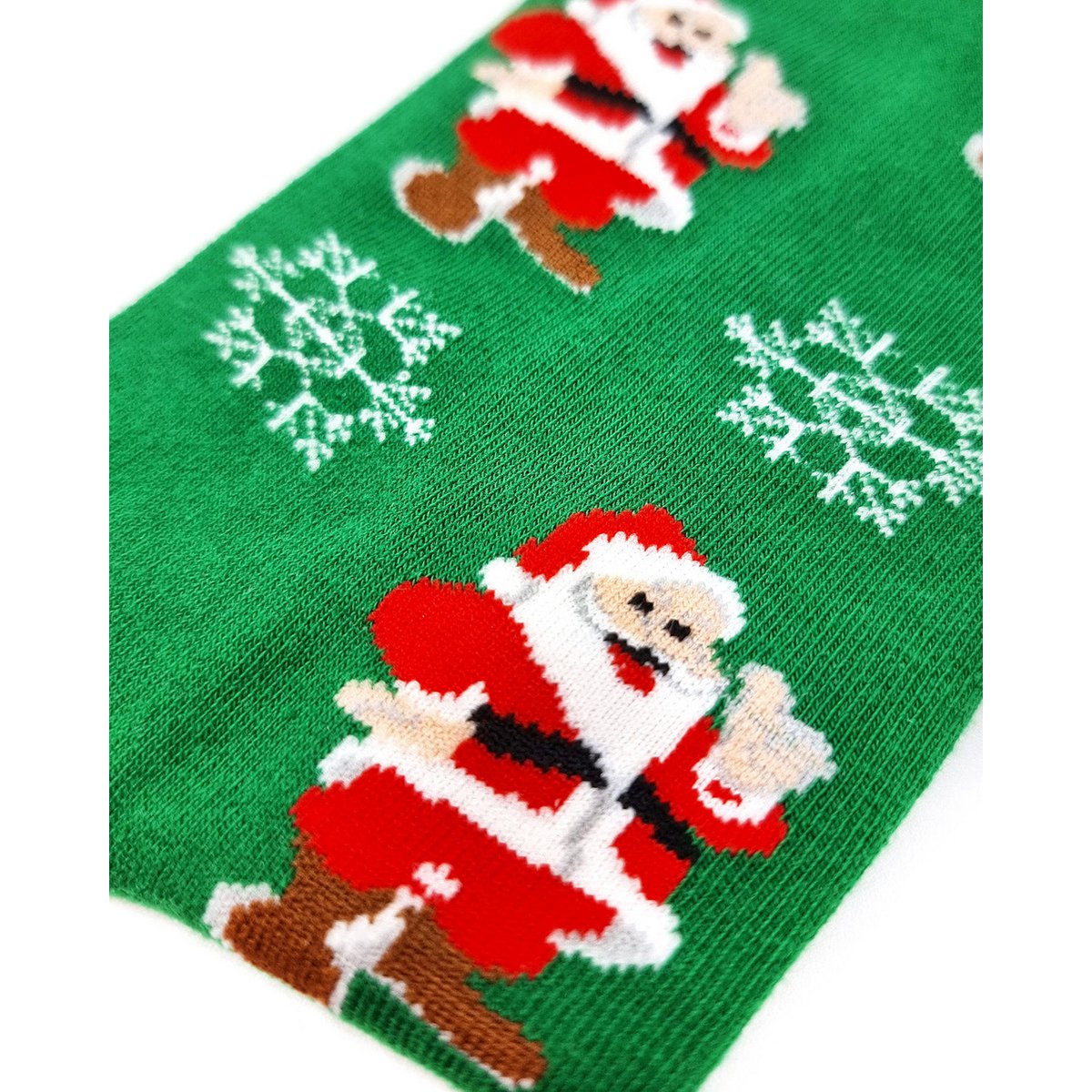 Socks - Green with Santa Claus ADULTS & KIDS