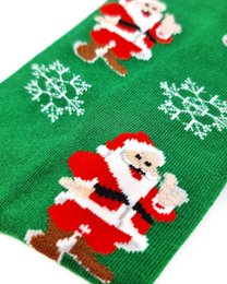 Socks - Green with Santa Claus ADULTS & KIDS