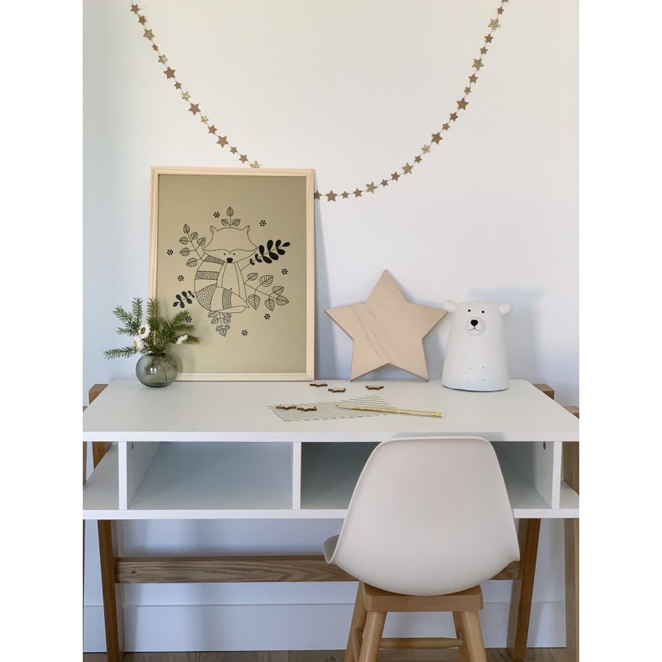 Gold paper poster - The raccoon