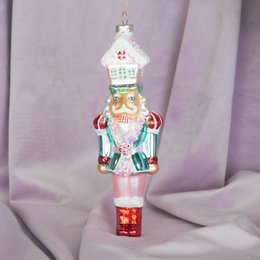 Xmas Hanger - Nutcracker - White/ Pink - 5,5x4x17,5cm