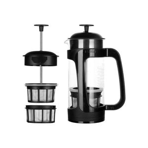ESPRO - P3 French Press - Glazen Koffiemaker met Houder uit hoogwaardig polypropyleen - 532ml - met Dubbele Micro-Filter - Voor een Gruisloos en mild kopje koffie