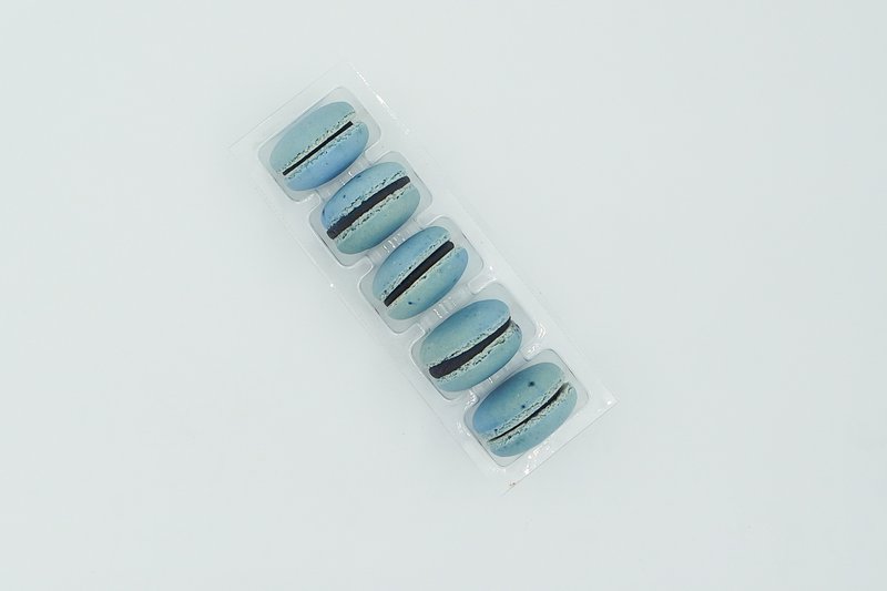 Bosbessen Macarons