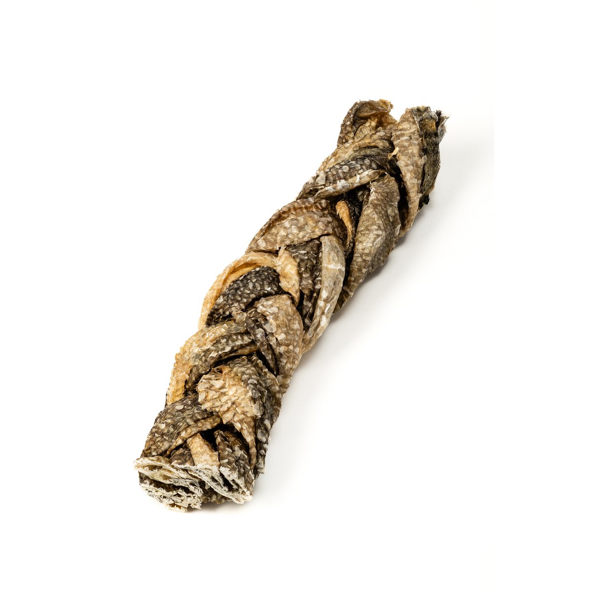 Dried Cod Skin Braid Natural Single Ingredient Dog Treat