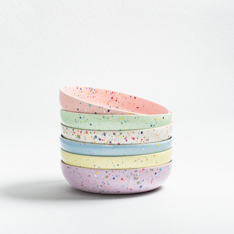 New Party Pasta Plate 21cm Mix 6 Pieces