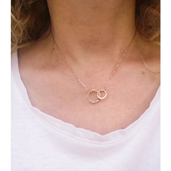 Collar "DOBLE CÍRCULO" Chapado en Oro