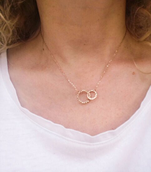 Collana "DOUBLE CIRCLE" placcata oro
