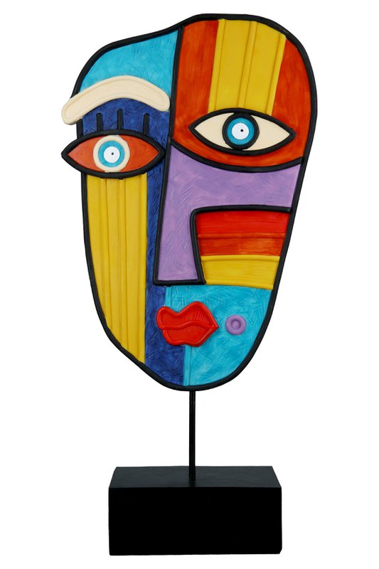 Poly Skulptur Gesicht"Abstrakt" VE 2 so