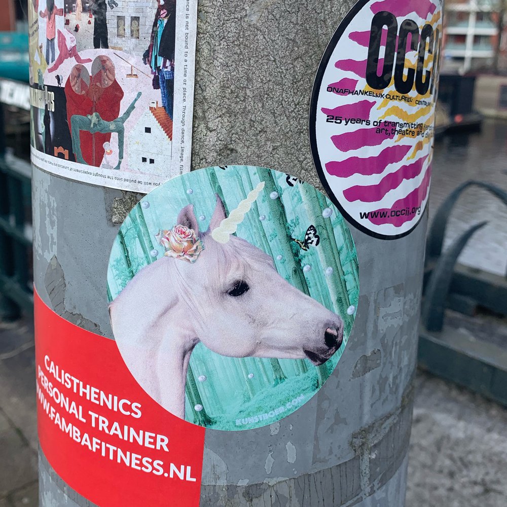 Stickersetje Unicorn Groen