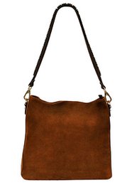 BOHO IBIZA BAG - Tracolla Tiger Turchese (70cm) + Borsa in pelle scamosciata (Cognac)