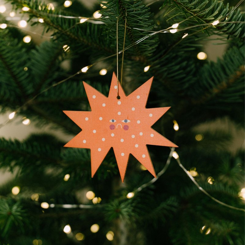 Décor suspendu de sapin de Noël en étoile, décor de Noël symbolique