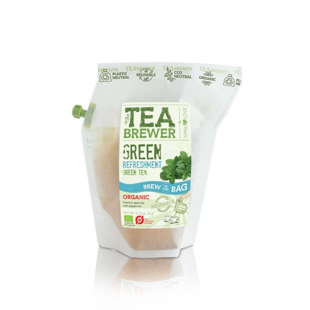 Groene verfrissing theebrouwer