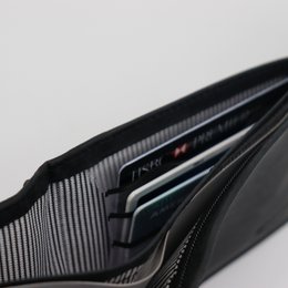 Portafoglio uomo con catena - Portafoglio grande allungato - Portafoglio uomo - cacciatore nero