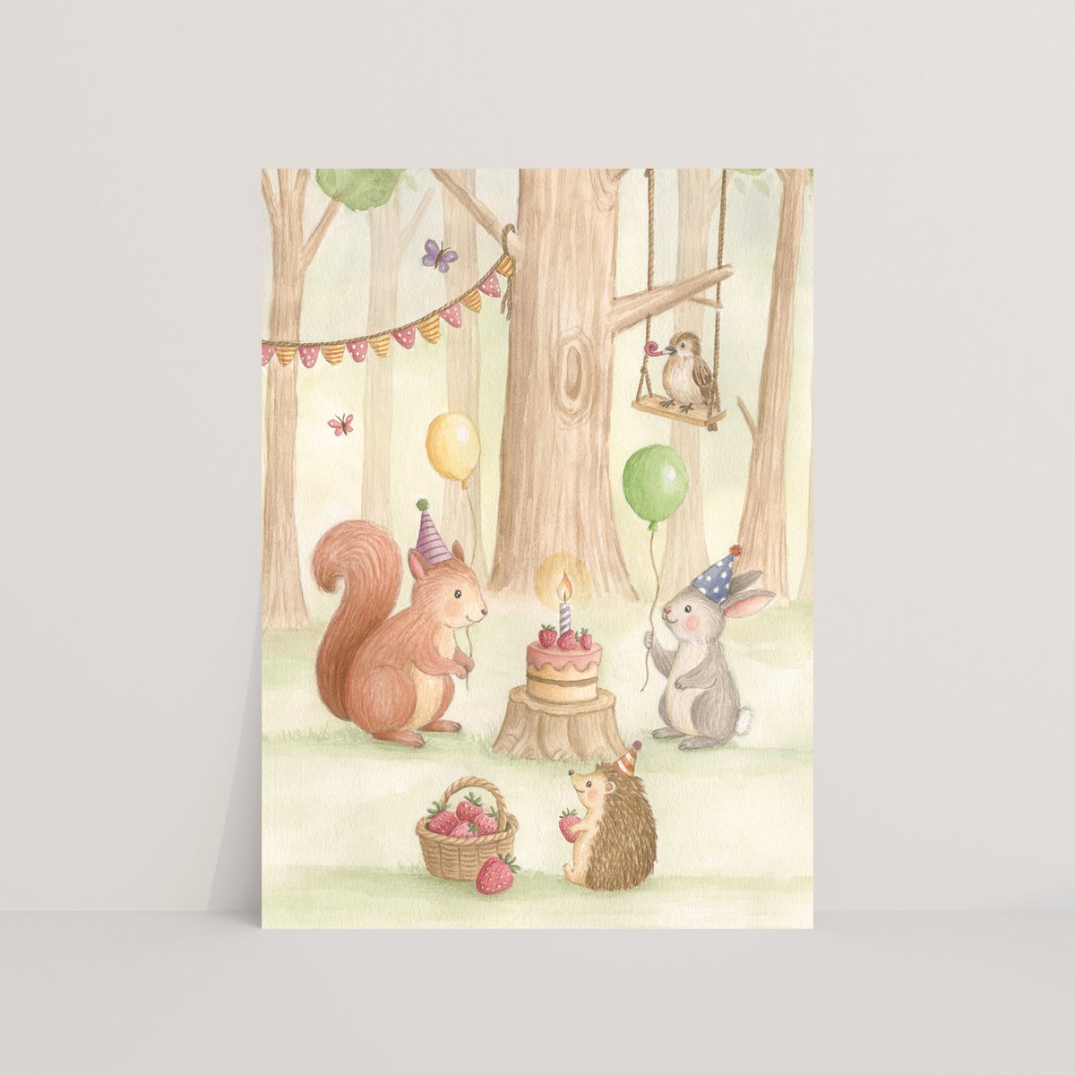 Postkartenparty im Wald