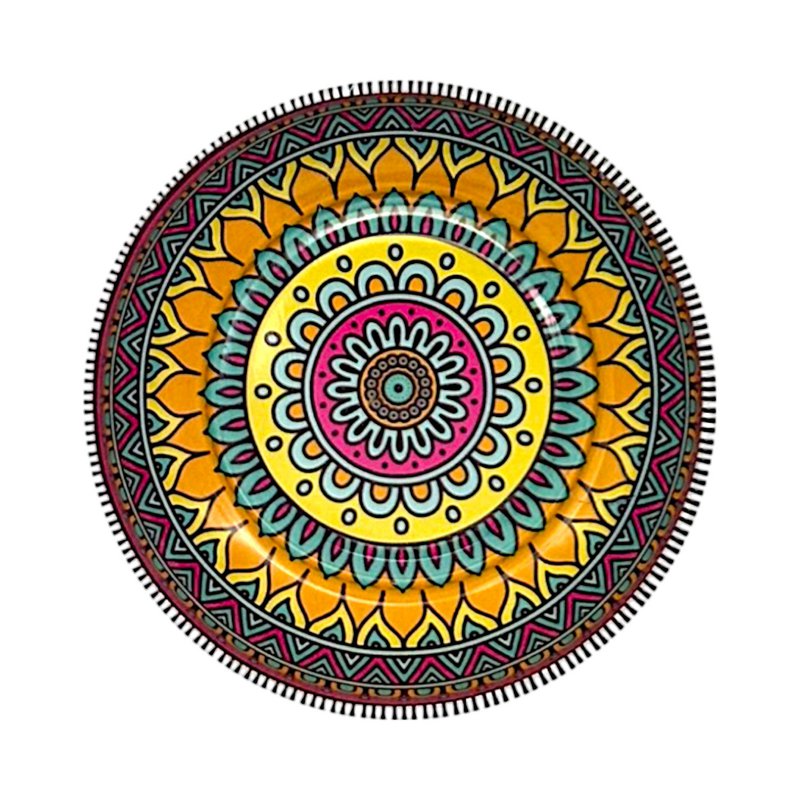 Metalen kom - Mandala 4 - Medium - 9 cm