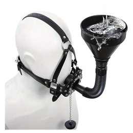 Kinky Pleasure - T160 - Ekstrem BDSM Drink Mask - Elegant Cosplay & Sensual Accessory