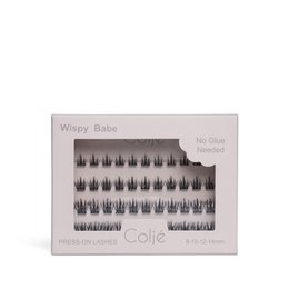 "Wispy black press-on lashes, multiple styles, full coverage false eyelashes, makeup beauty tool"