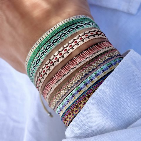 geweven armband set van 10