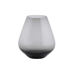 Tall, round gray vase with a smooth, glossy finish. Available in multiple sizes.