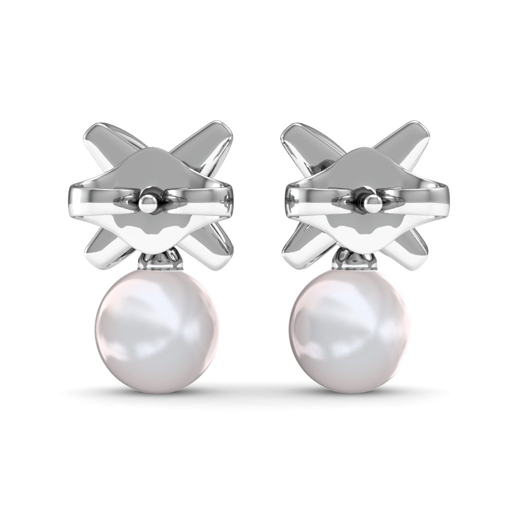 Chris Perlenohrringe – Silber und Kristall