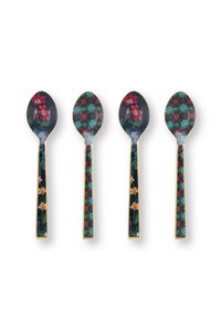 Set/4 Spoons Enamelled Berry Blues 14.5cm