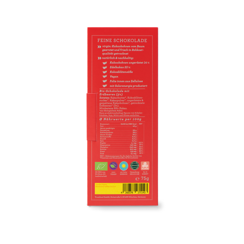 CHOCQLATE chocolate orgánico FRESA