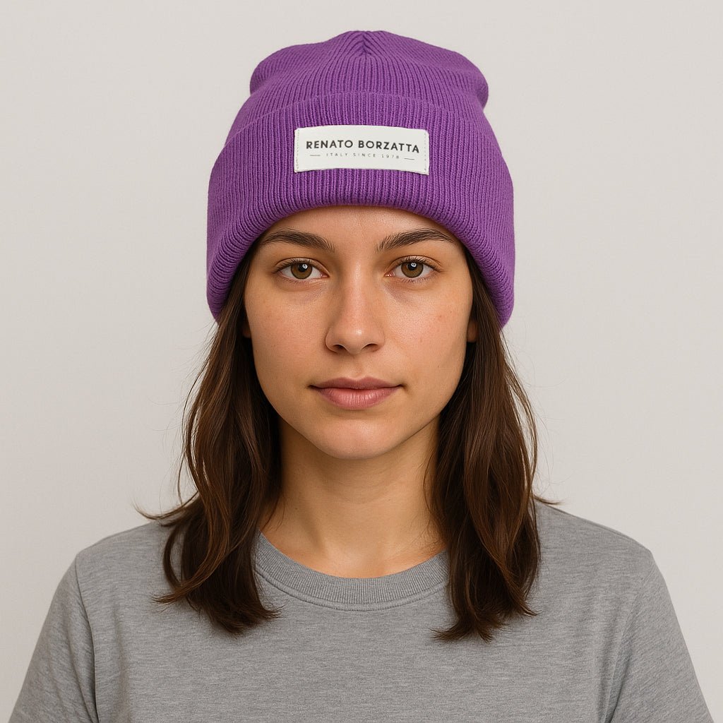 RB5001Y | Monviso double -layer jersey beeh Mixed wool Made in Italy. Purple color - single size