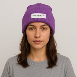 RB5001Y | Monviso double -layer jersey beeh Mixed wool Made in Italy. Purple color - single size