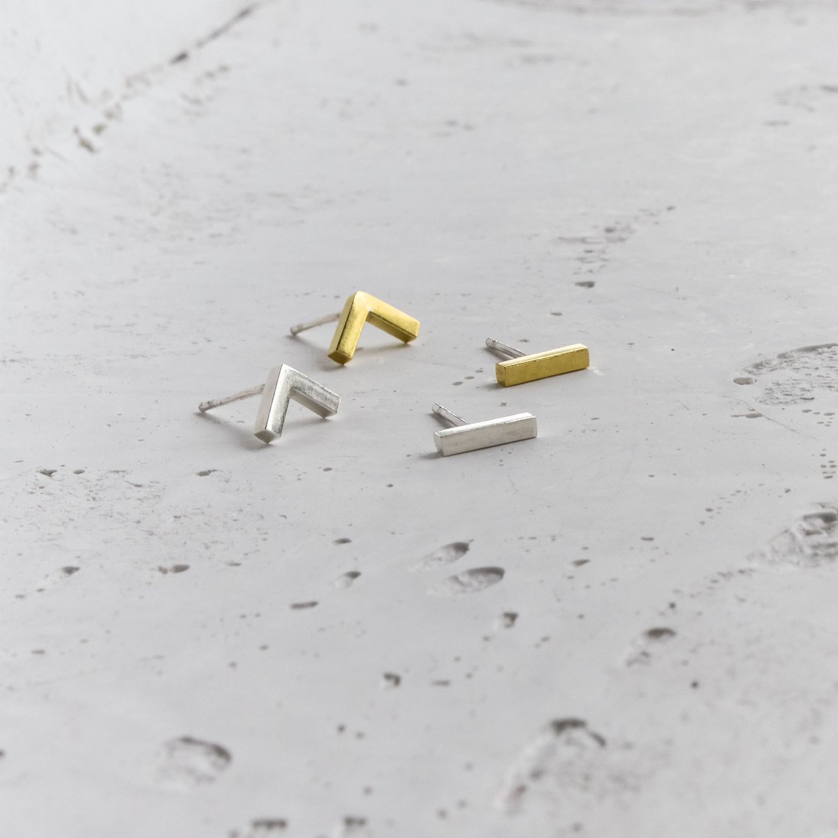Two-Tone Bar & Angle Studs Combo
