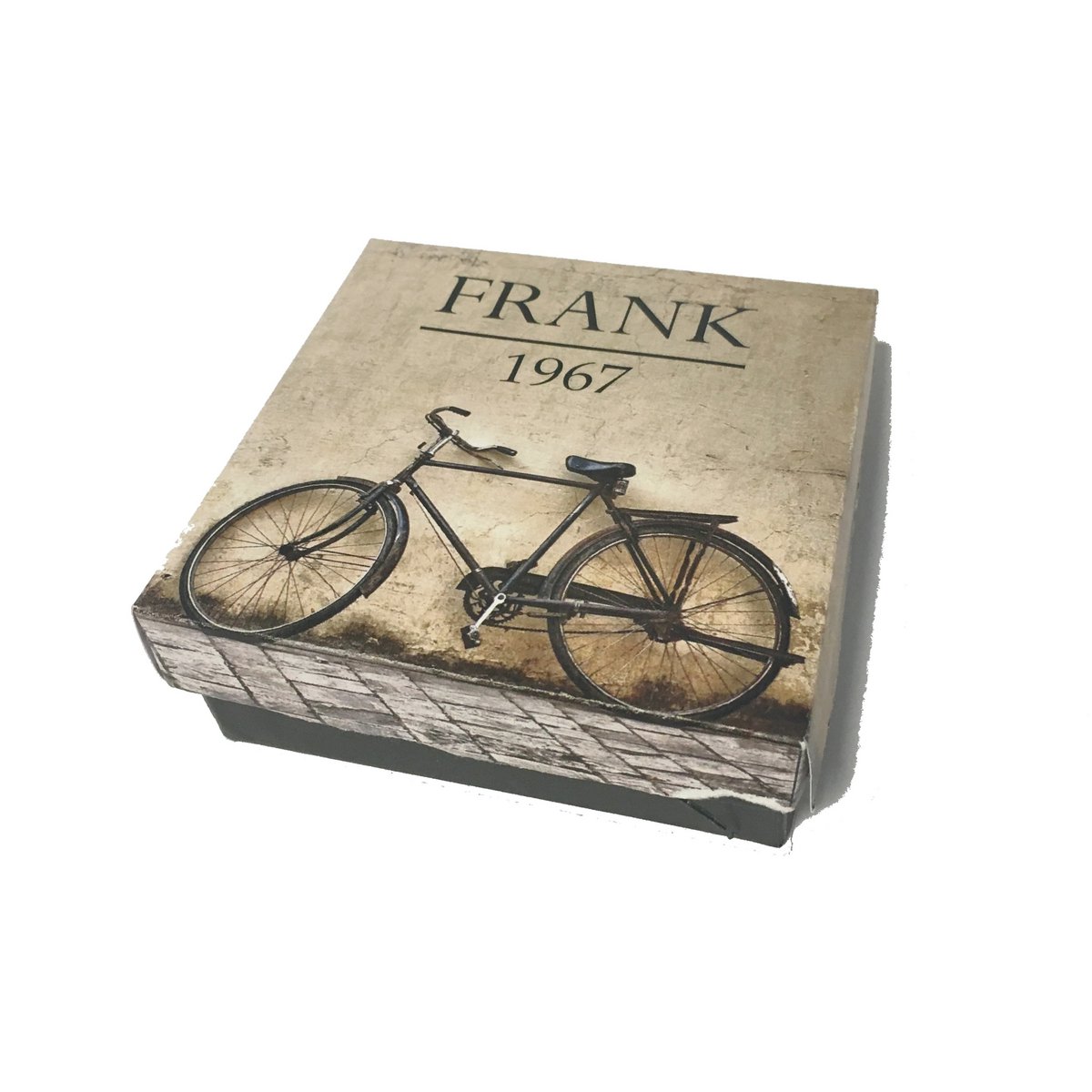 Frank 1967 7FB-0547 Stalen Armband - Heren - Schakel - 19 cm - 4 mm Dik - Vintage Look - Antraciet