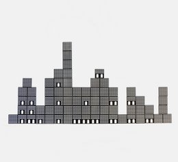 Pakiet magnesów na lodówkę Fritz Lang Metropolis Mega Modern Architecture (72 sztuki)