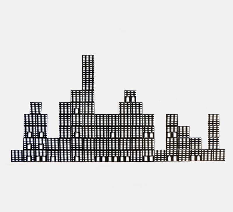 Pakiet magnesów na lodówkę Fritz Lang Metropolis Mega Modern Architecture (72 sztuki)