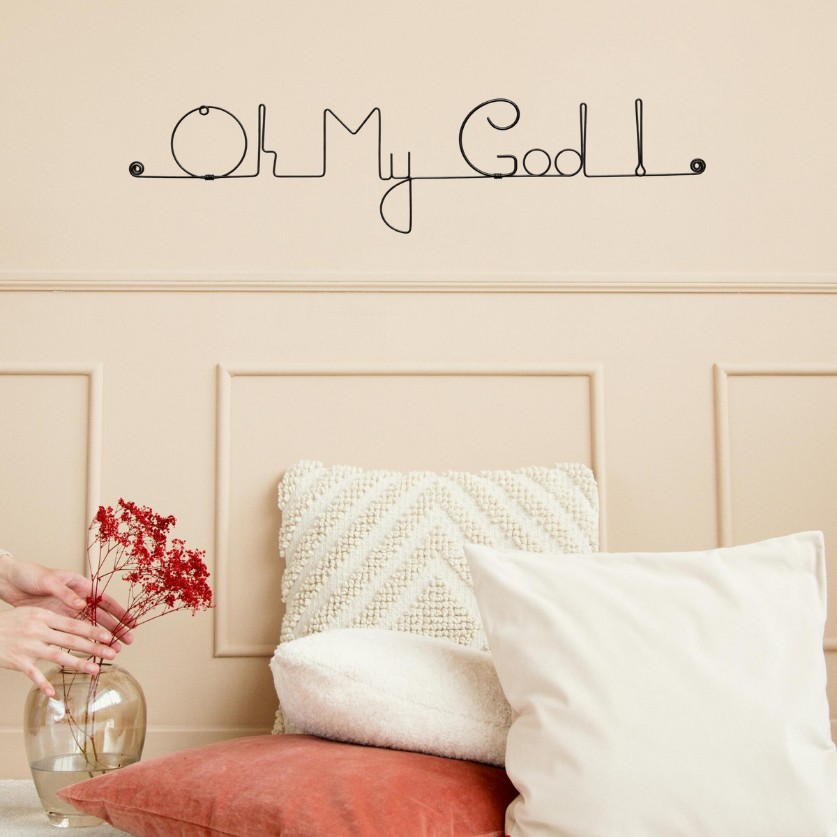 Décoration Murale en Fil de Fer "Oh My God !" - à punaiser - Bijoux de Mur
