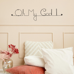 Décoration Murale en Fil de Fer "Oh My God !" - à punaiser - Bijoux de Mur