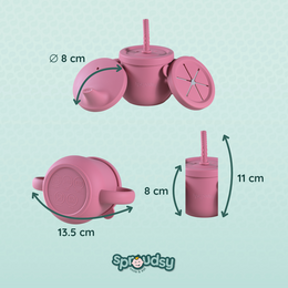 Vaso de práctica para bebé con pajita – Teddy Bear