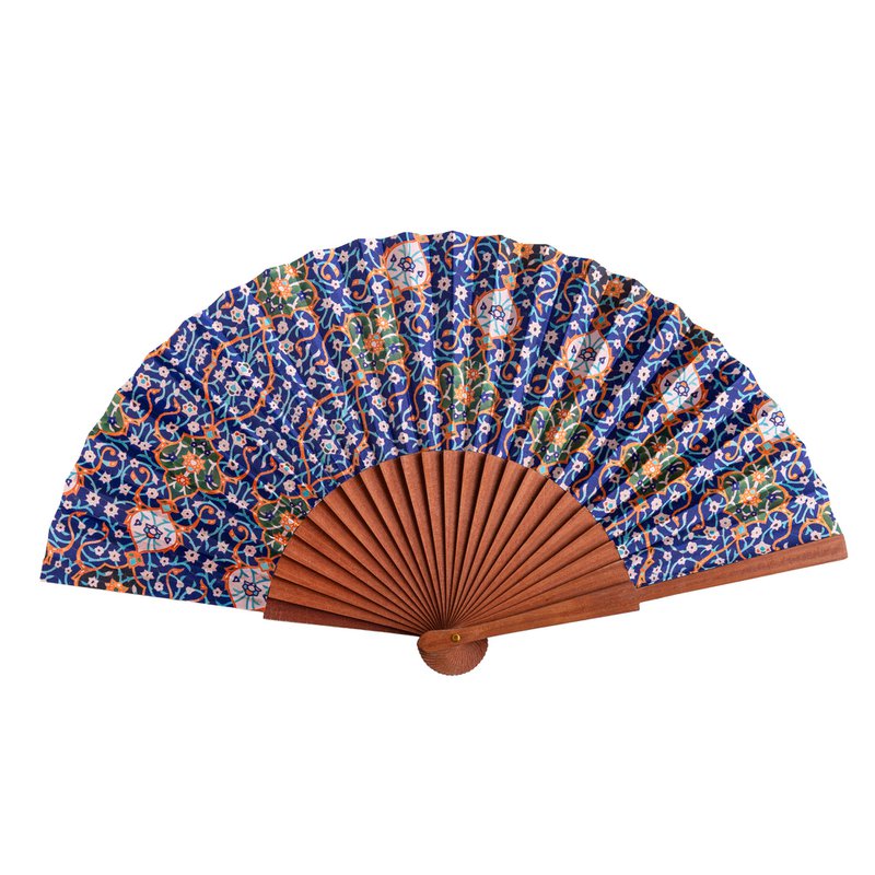 Trellis Mosaic Satin Hand Fan Itr 23 cm