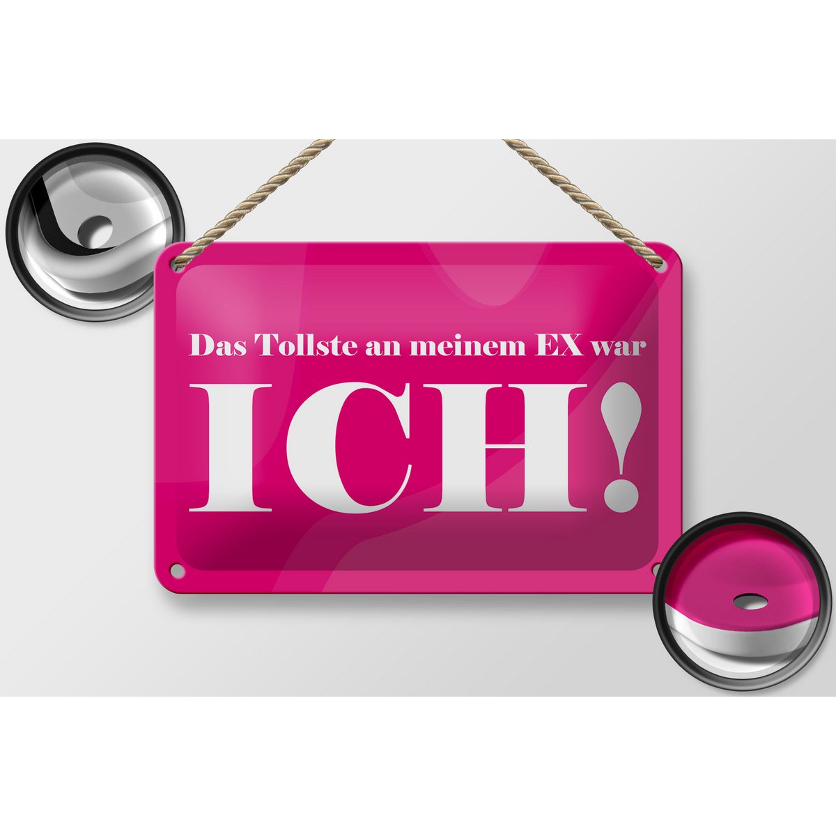 Tin sign saying 18x12cm The greatest thing about my ex decoration