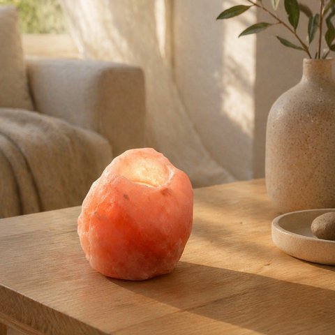 Himalayan Salt Candle Holder - voor Chauter Chauter - Rads 500G -indeling - Geschenkidee - Origineel decoratieobject