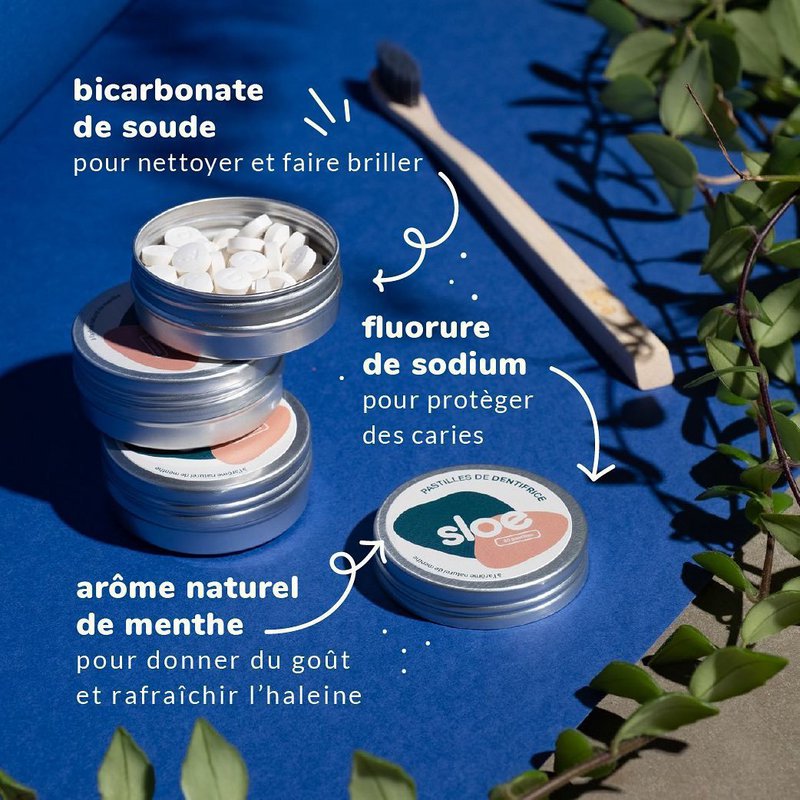Solide en pastilles Zahnpasta / Feste Zahnpasta - Tabletten