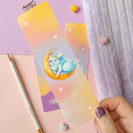 Moon Bunny lamineret bogmærke